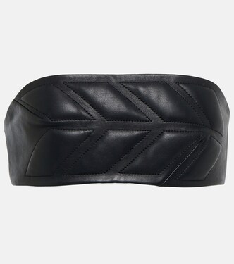 Top aus gestepptem Leder | David Koma