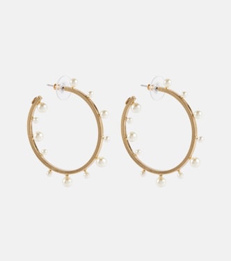 Argollas Odetta con perlas sintéticas | Jennifer Behr