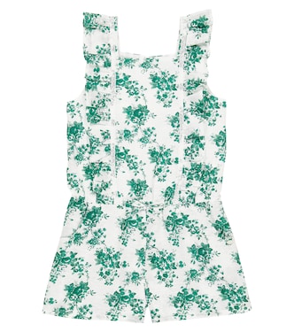 Printed ruffled cotton playsuit | Tartine et Chocolat