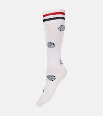 Polka-dot cotton-blend socks | Thom Browne