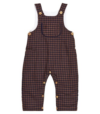Baby Coroza checked cotton overalls | La Coqueta