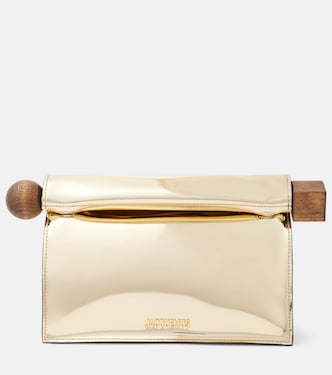 Rond Carré faux leather clutch | Jacquemus