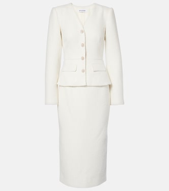 Bridal bouclé midi dress | Self-Portrait