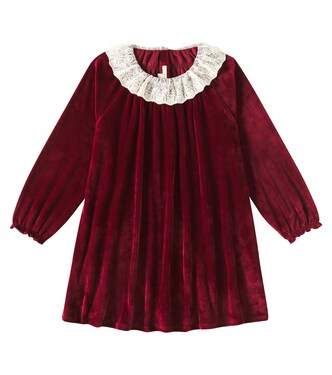 Robe Venola en velours et dentelle | Konges Sløjd