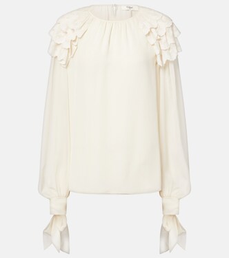Ruffled silk blouse | Chloé