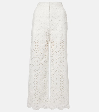 Pantalon ample Kemper brodé en coton | Veronica Beard