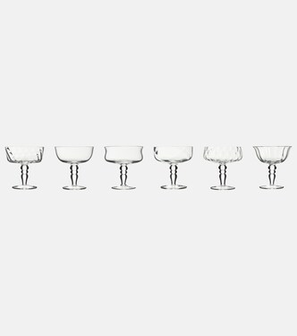 Diseguale set of 6 champagne coupe glasses | Bitossi