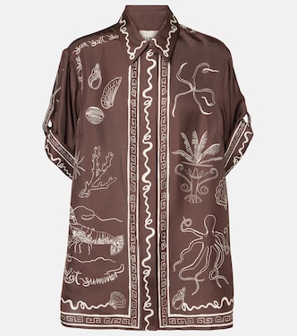 Sammy printed silk shirt | Alémais