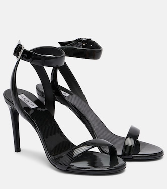 Chain trompe l'œil patent leather sandals | Alaïa