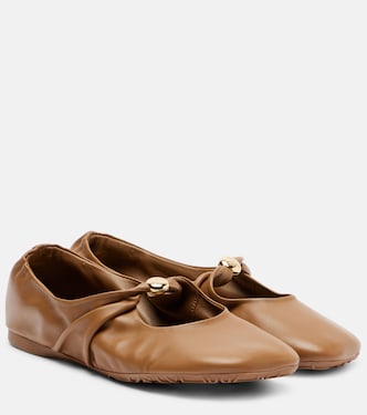 Pebble leather ballet flats | Loewe
