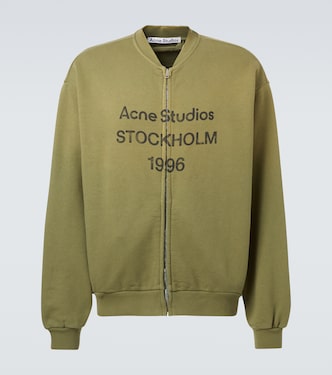 Logo cotton-blend fleece sweatshirt | Acne Studios
