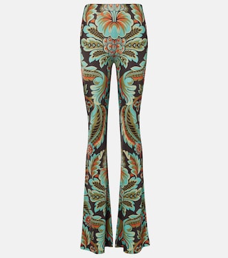 Printed crêpe jersey flared pants | Etro