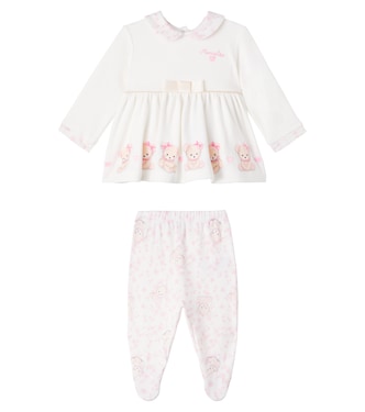 Baby Set aus Kleid und Leggings aus Baumwolle | Monnalisa