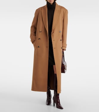 Cashmere and wool coat in brown - Saint Laurent | Mytheresa