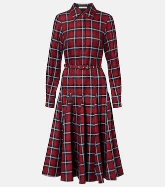 Marione belted tartan wool-blend midi dress | Emilia Wickstead