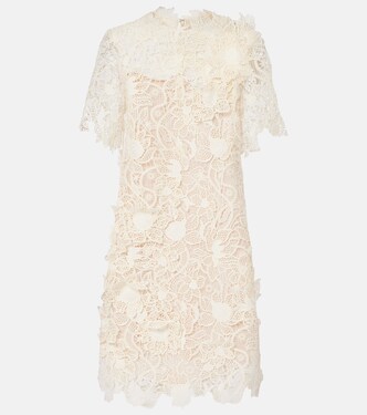 Floral lace minidress | Oscar de la Renta