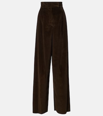 High-rise cotton corduroy wide-leg pants | Max Mara