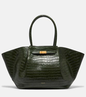 New York croc-effect leather tote bag | DeMellier