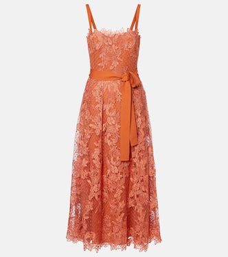 Embroidered lace and tulle cocktail dress | Elie Saab