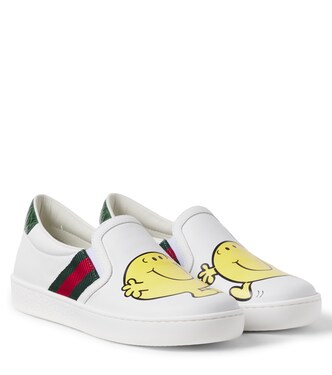 x Mr. Men Little Miss leather slip-on sneakers | Gucci Kids