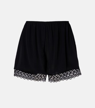 Lace-trimmed satin shorts | Simone Rocha