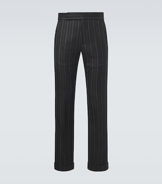 Striped wool straight pants | Tom Ford