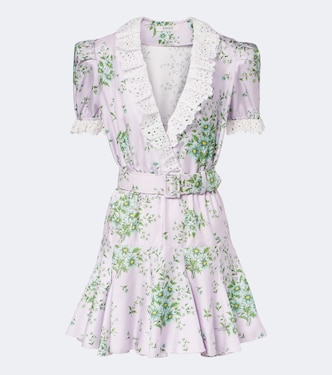 Floral silk twill minidress | Rodarte