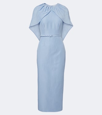 Belted caped midi dress | Roland Mouret