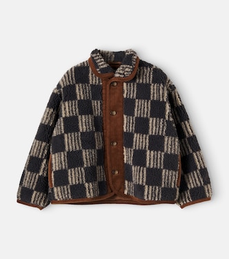 Almost Moiré checked cotton teddy jacket | Bobo Choses
