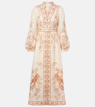 Indra floral linen midi dress | Zimmermann
