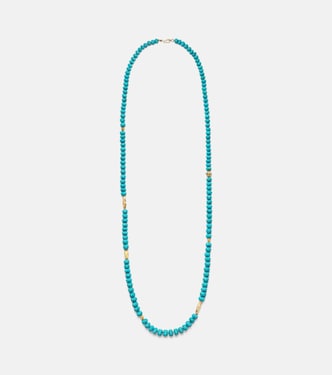 Collar Horizon de oro de 18 ct y 9 ct con turquesas | Ileana Makri