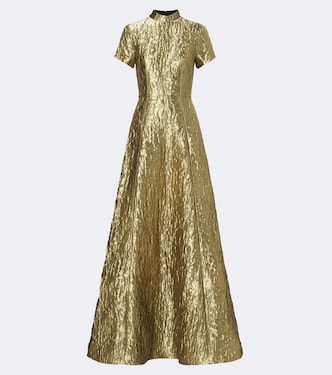 Malinda metallic-effect cloqué gown | Emilia Wickstead