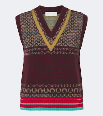 Jacquard cashmere and wool vest | Dries Van Noten