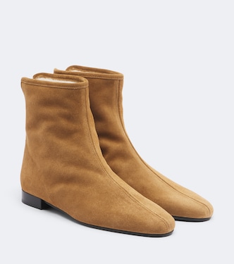 Shearling-lined suede ankle boots | Toteme