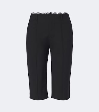Miller lace-trimmed wool-blend capri pants | SIR