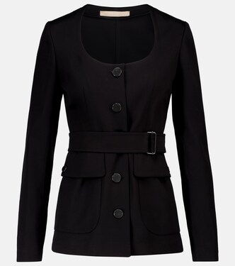 Belted cotton gabardine jacket | Alaïa