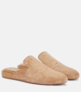 Navy Coolito Donna suede slippers | Christian Louboutin