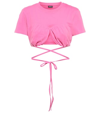 Le T-shirt Baci cotton crop top | Jacquemus