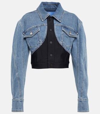 Cropped-Jacke mit Denim | Mugler