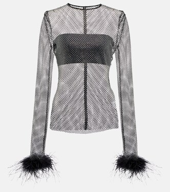 Verziertes Top mit Federn | Giuseppe di Morabito