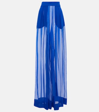 Pantalon ample à taille haute en soie | LaQuan Smith