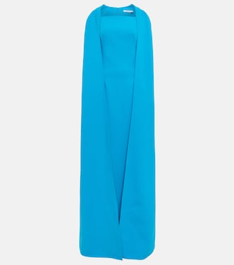 Cape crêpe maxi dress | Safiyaa