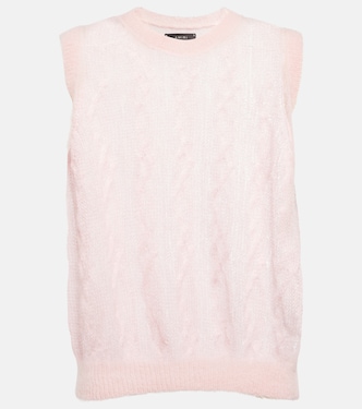 Pull sans manches en laine d'alpaga et mohair mélangés | Amiri