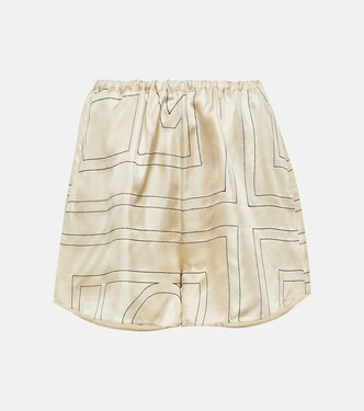 Logo silk shorts | Toteme