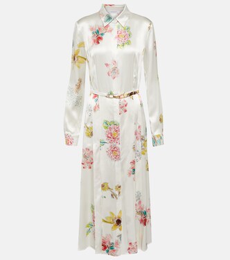 Robe midi Jane en soie à fleurs | Gabriela Hearst