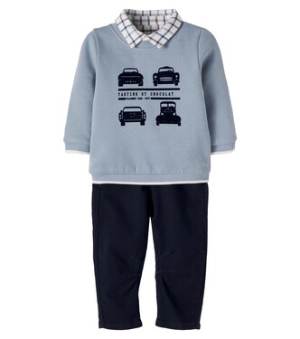 Baby Set aus Sweatshirt, Hemd und Hose | Tartine et Chocolat