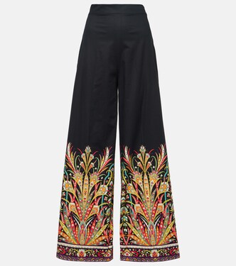 Pantalon évasé imprimé en coton mélangé | Etro