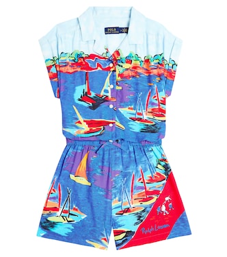Printed jersey playsuit | Polo Ralph Lauren Kids