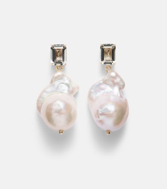Boucles d'oreilles en or 14 ct, améthystes et perles baroques | Mateo