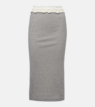 Layered jersey midi skirt | Jil Sander